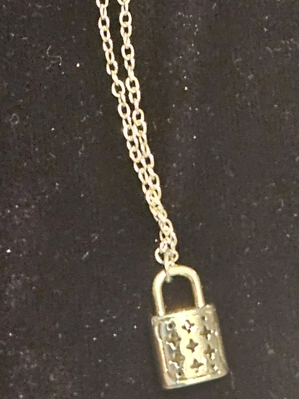 Delicate Gold Padlock Pendant Necklace for Women - Picture 2 of 5